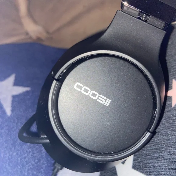 COOSII H300 Wireless Headphones Bluetooth with Microphone Over Ear, Headsets with Environmental Noise Cancelling Retractable Mic, USB Dongle ＆ Mute f COOSII H300 Wireless Headphones Bluetooth with Microphone, Over